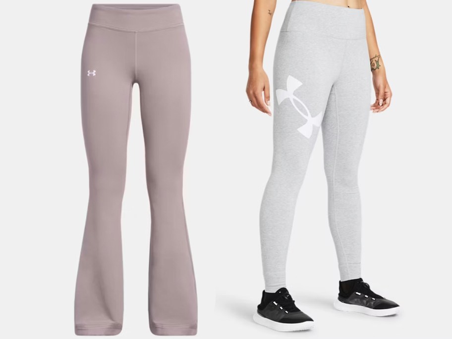 purple and gray leggings 