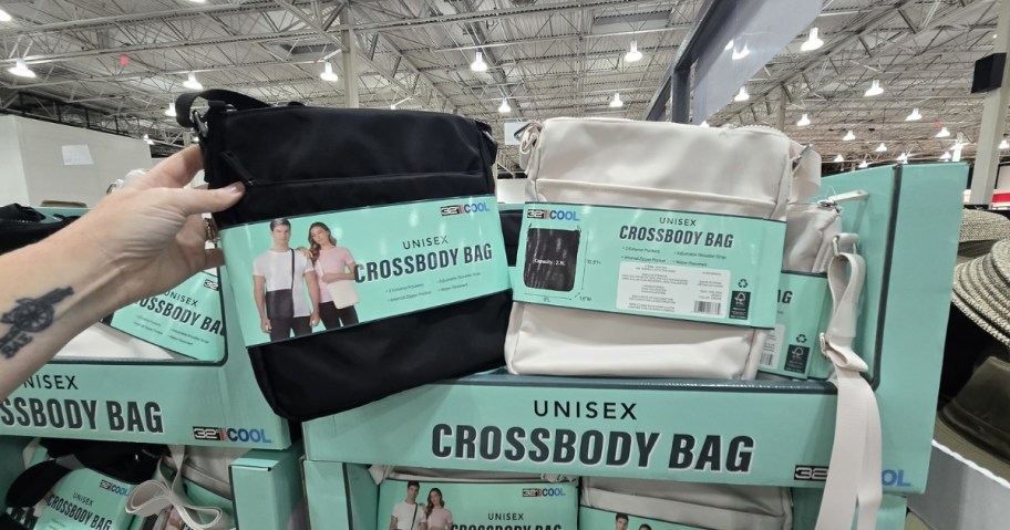 black and gray 32 degrees crossbody bags at costco