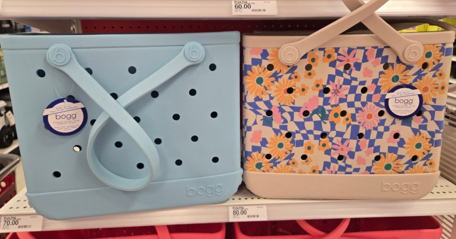 Two Baby Bogg Bags on the shelf at Target