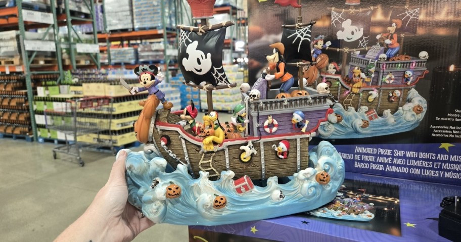 Disney Halloween Pirate Ship on display at costco