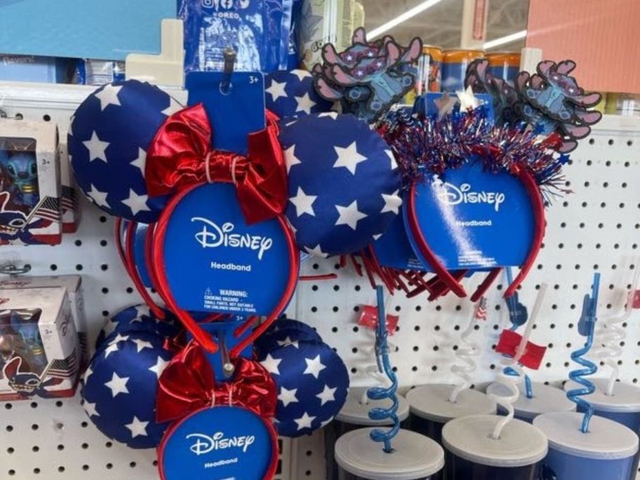 A store display with Minnie Mouse headbands
