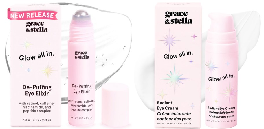 Grace & Stella under eye roller and cream