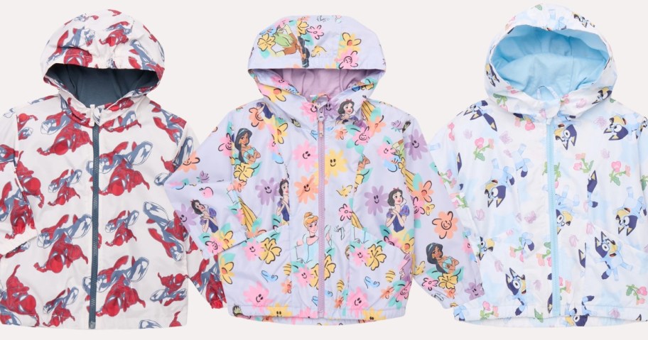 3 kids character jackets