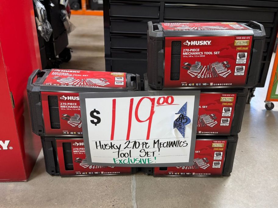 Several Husky 207 Tool boxes