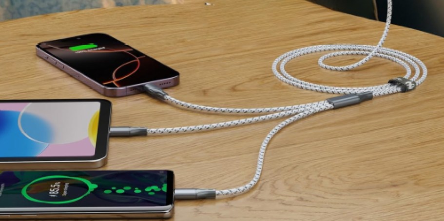 Charging Cables 3-Pack Just $8.99 on Amazon (Plug-In 3 Different Devices!)