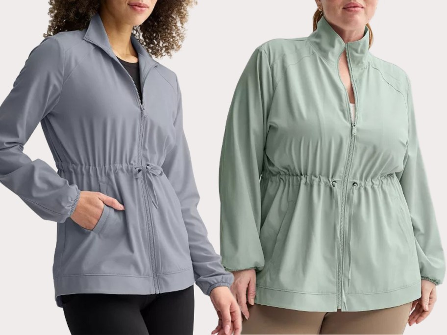 Stock images of two women wearing Tek Gear jackets