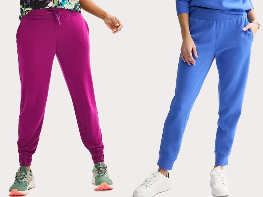 Stock images of two women wearing Tek Gear joggers