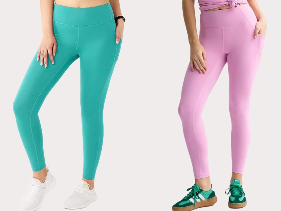 Stock images of two women wearing Tek Gear leggings