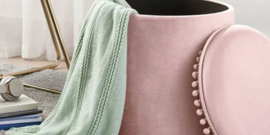 Trendy Velvet Storage Ottoman Just $24.88 on Walmart.com (Reg. $39)