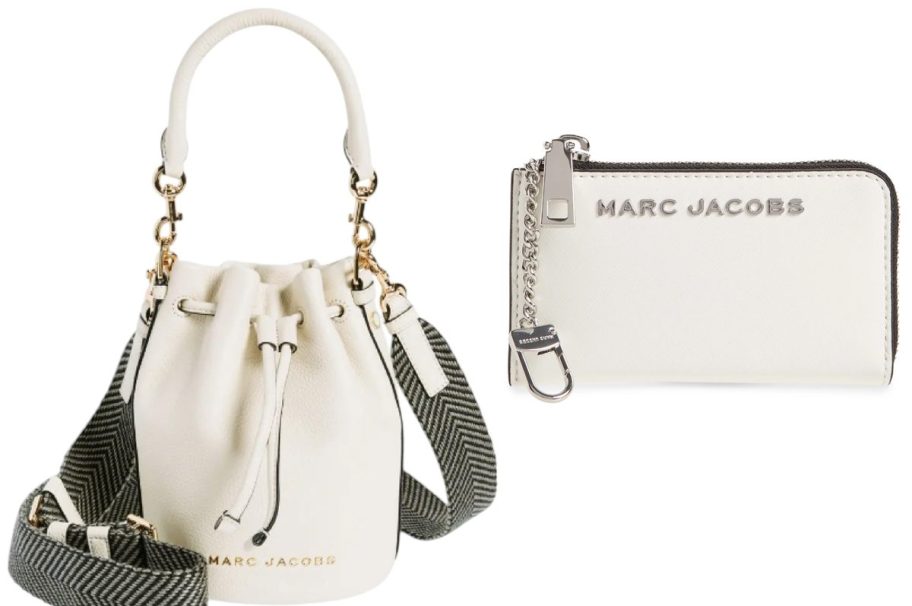 Marc Jacobs Leather Bucket Bag and Marc Jacobs Small Zip Card Wallet