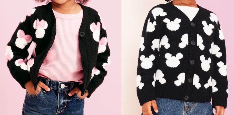 two kids is minnie & mickey mouse sweaters