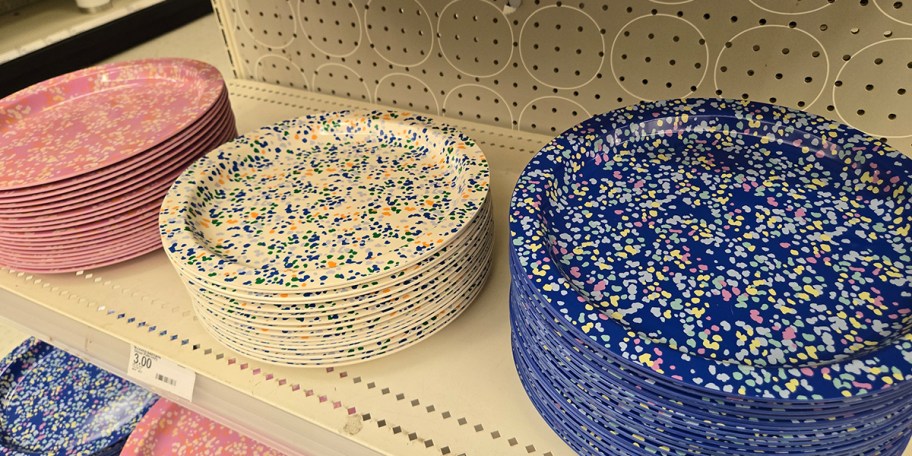 Room Essentials Plastic Terrazzo Plates at Target