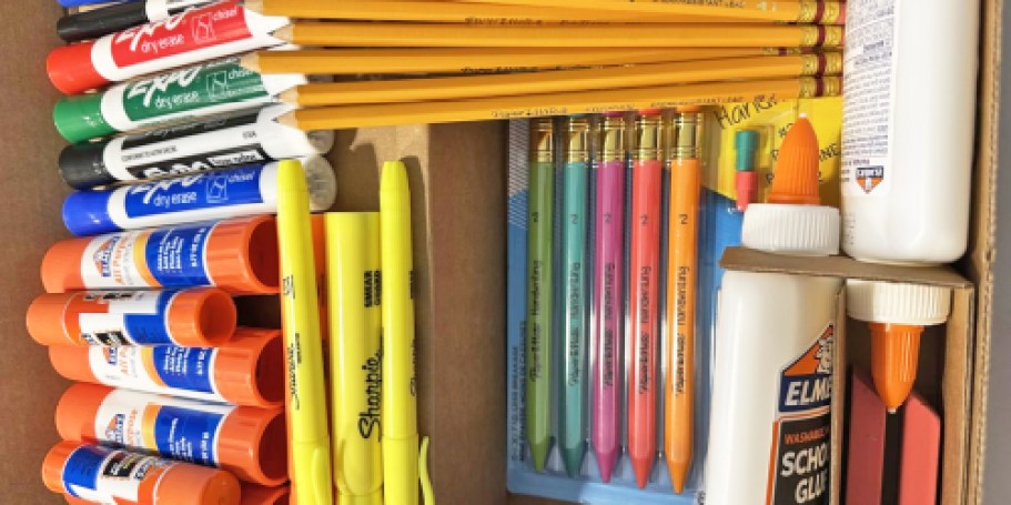 School Supplies 31-Piece Kit Only $7 Shipped for Prime Members (Reg. $22) | Includes Sharpie, Elmer’s & More