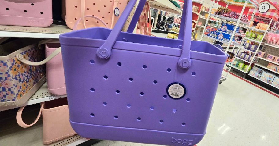 A Purple Original Bogg bag at Target