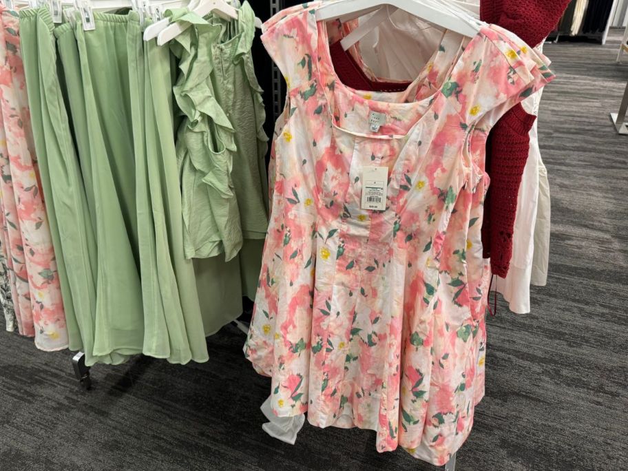 A New Day Women's Corset Woven Mini A-Line Dress on a rack at Target