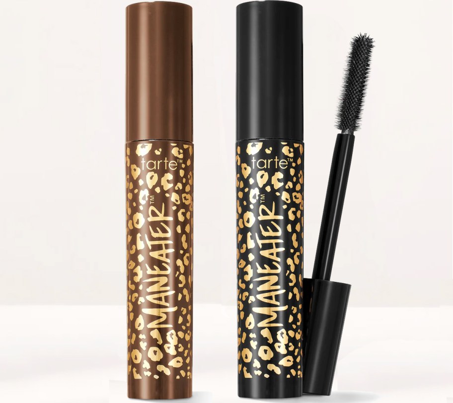 brown and black tubes of Tarte Maneater Mascaras