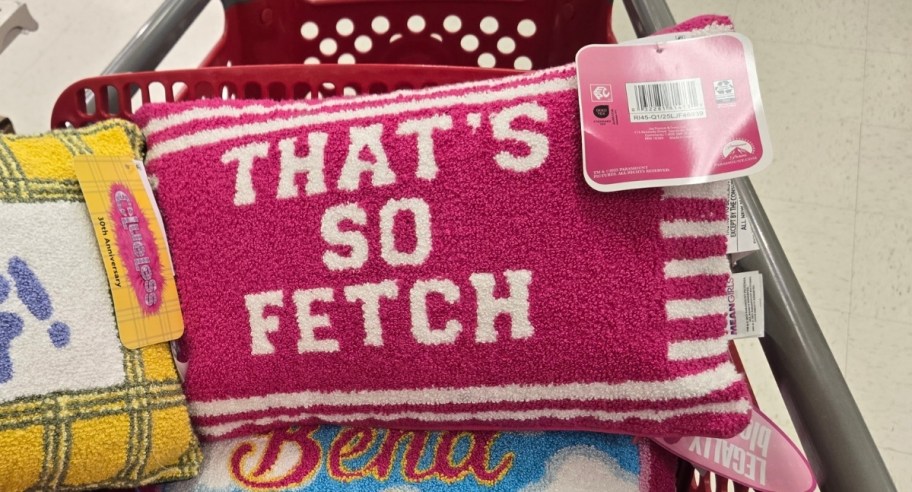 a pink that's so feth throw pillow