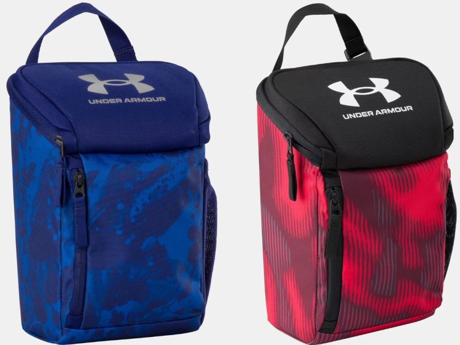 Stock images of two Under Armour UA Sideline Lunch Boxes