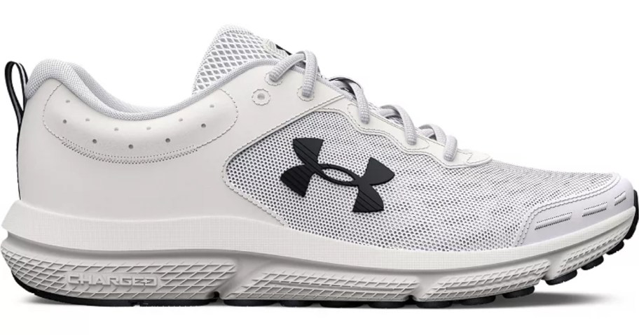 stock image of Under Armour Men's Charged Assert 10 Running Shoes in white