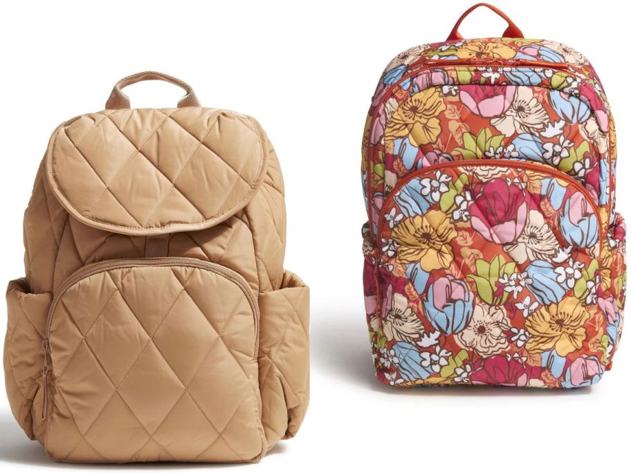Stock images of two vera bradley backpacks