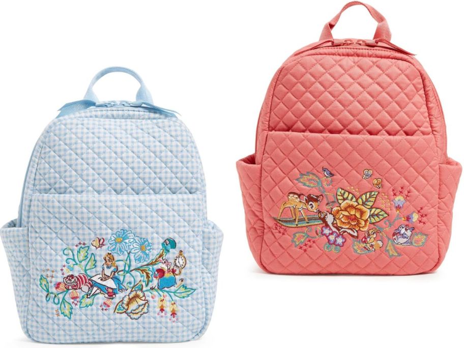 Stock images of two small vera bradley disney backpacks