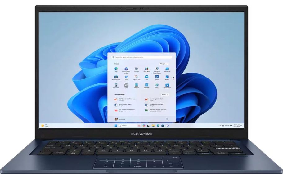 an opened ASUS Vivobook 14 14" FHD Laptop