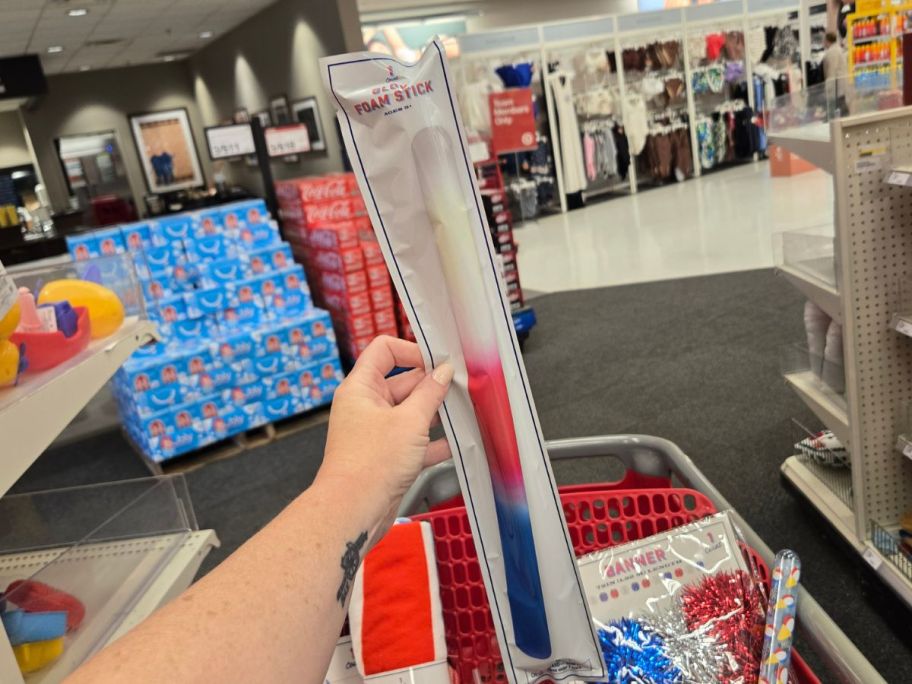 Foam Stick package in hand in store