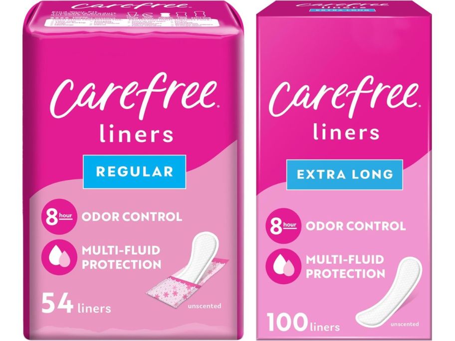 2 boxes of carefree liners