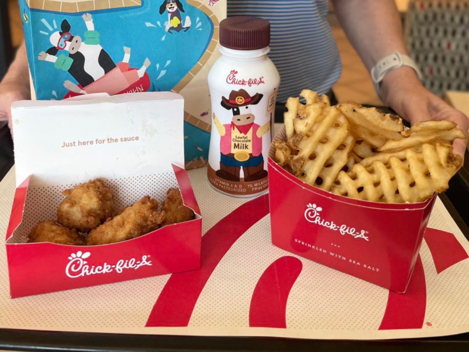 nuggets fries and chocolate milk kids meal