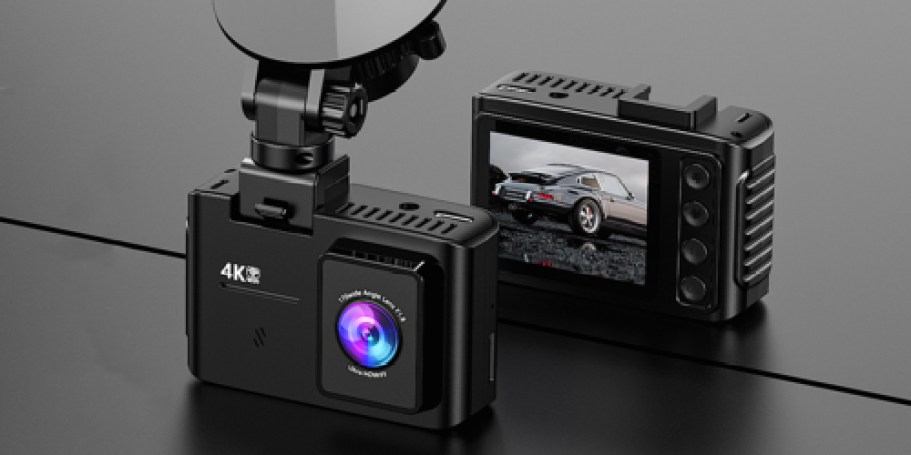 50% Off HD Front & Rear 4K Dash Cam w/ Accessories on Amazon + Free Shipping