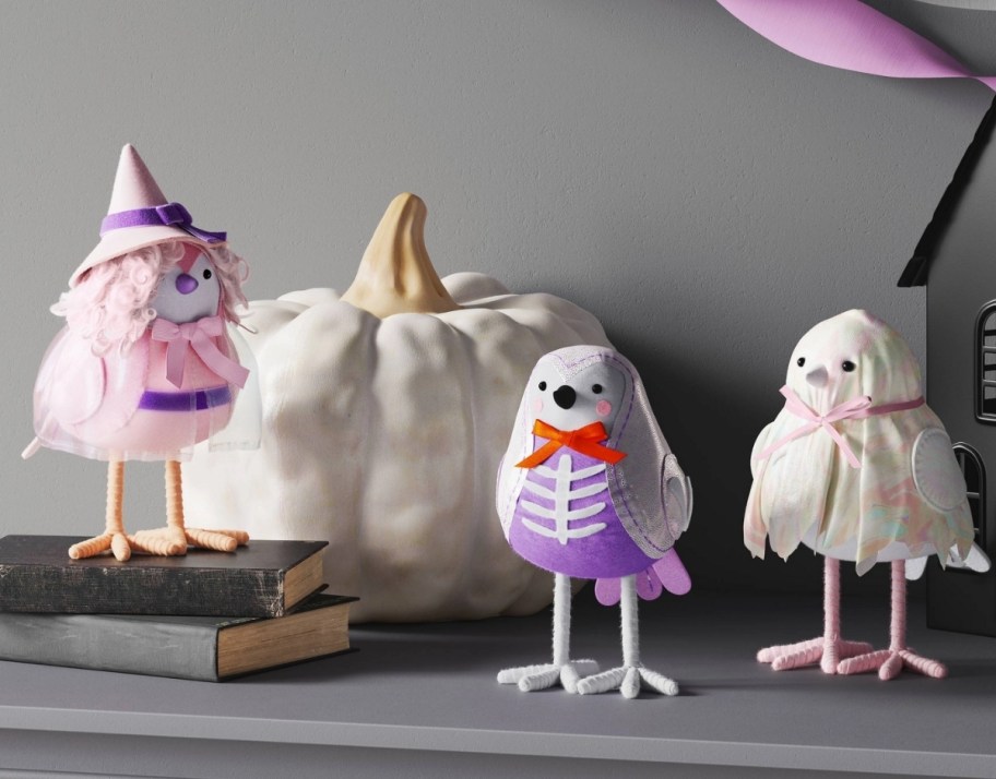 3 halloween featherly friends