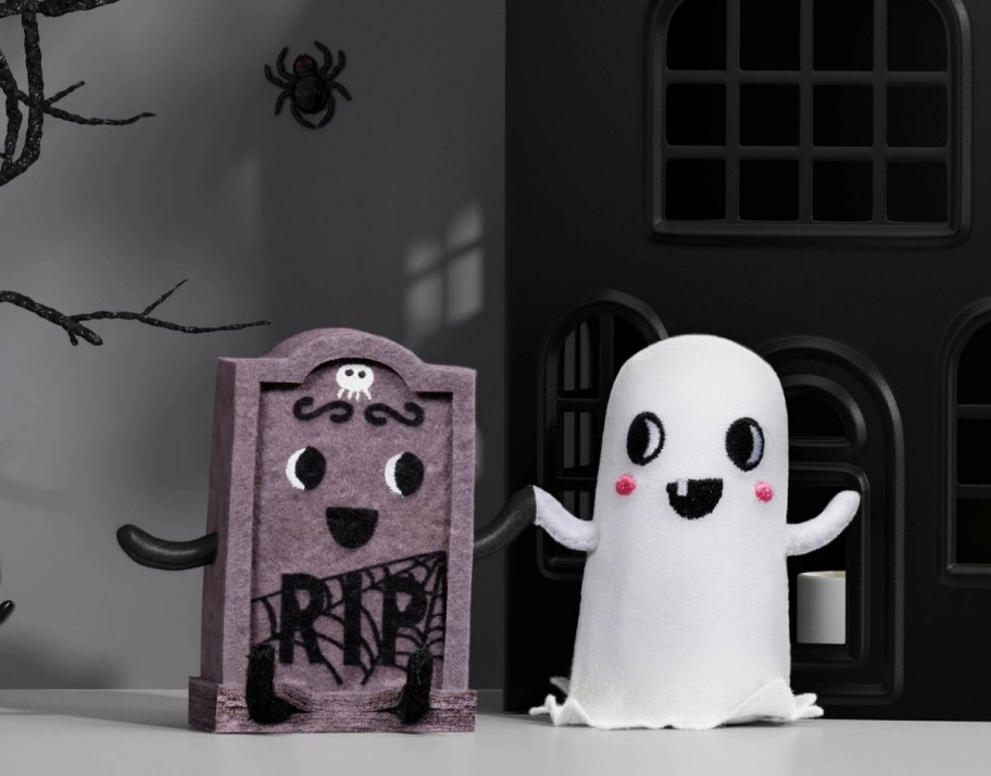 tombstone and ghost halloween felt duos