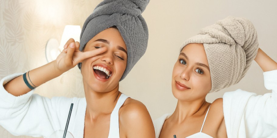 Microfiber Hair Towels 2-Pack Just $3.80 Shipped for Prime Members