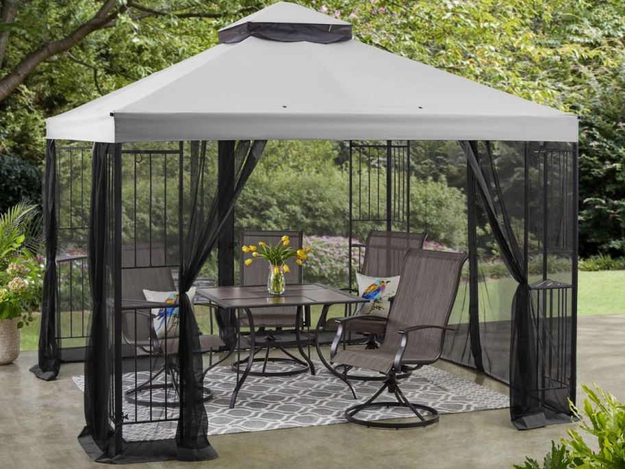 A Mainstays Easy Assembly 10x10 Gazebo