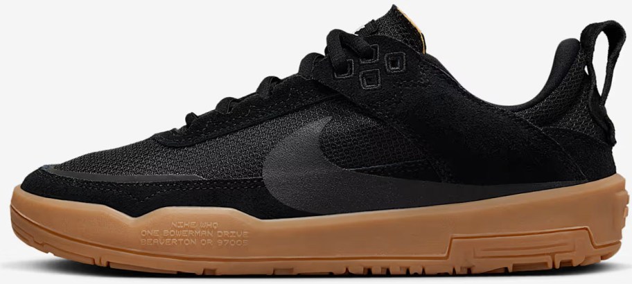 black and brown nike skate shoe