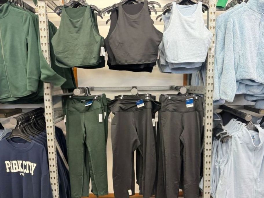 old navy activewear displayed at the store