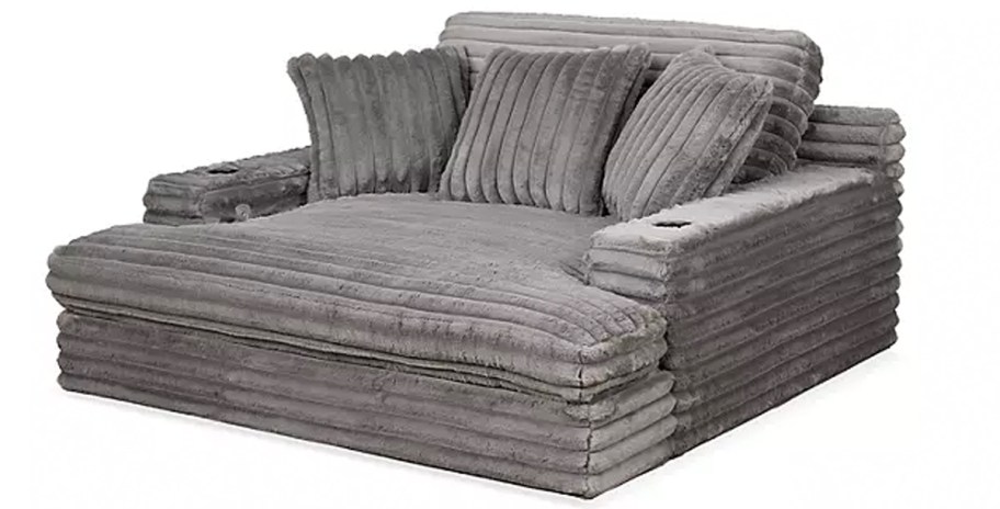 gray chiaise lounge chair 