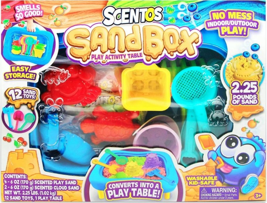 scentos sandbox toy in packaging