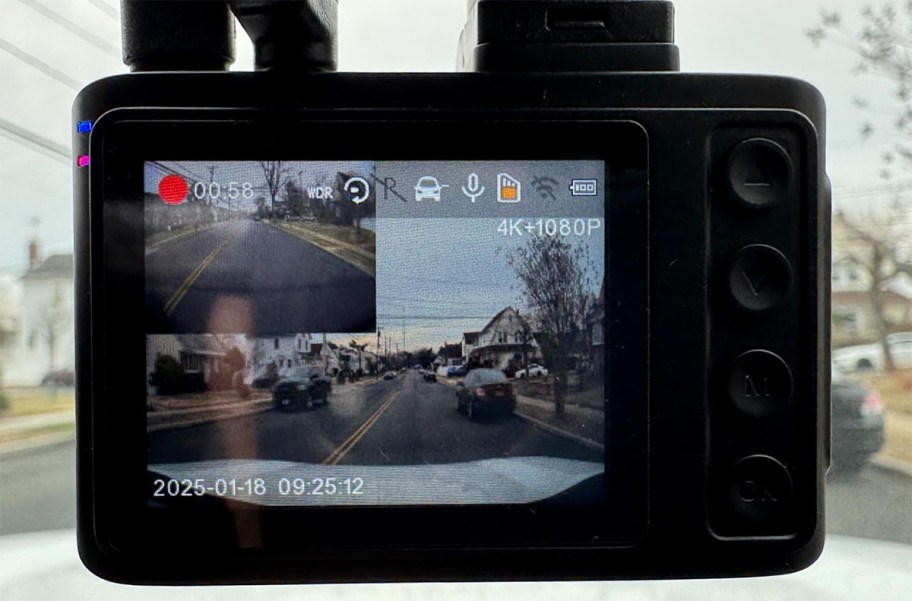 wanlipo dash cam on car window