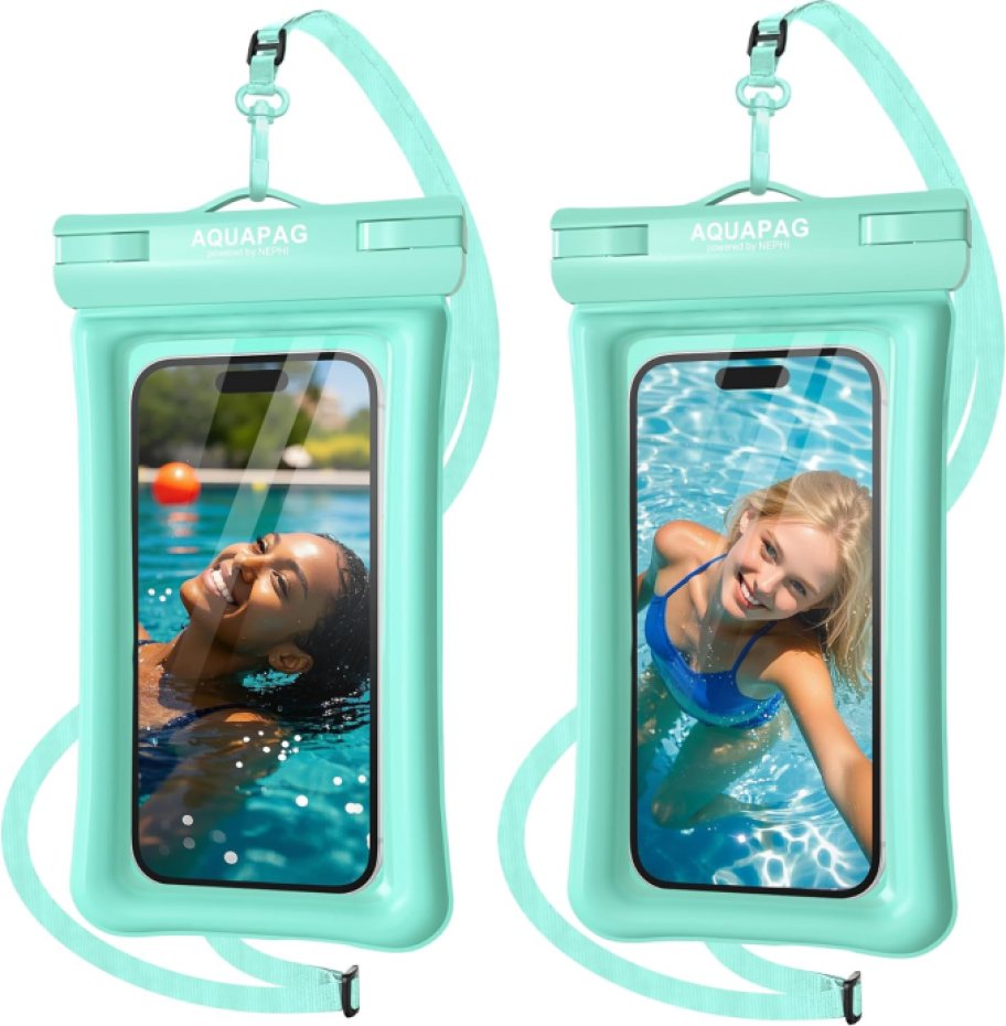 two waterproof phone cases