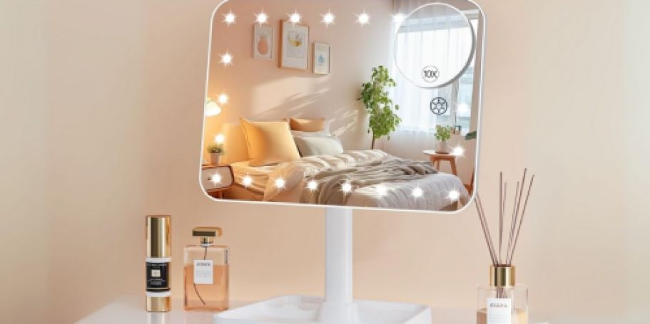 Lighted Vanity Mirror Only $10.99 on Amazon (Reg. $22) | Cordless & Rechargeable