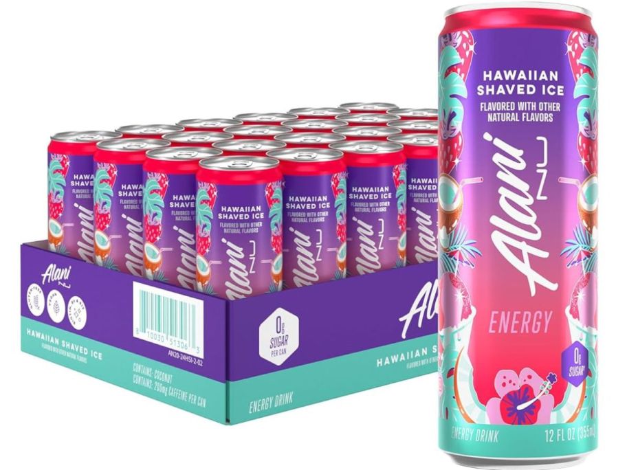 Alani ENu nergy Drinks 24-pack in Hawaiian Shaved Ice Flavor