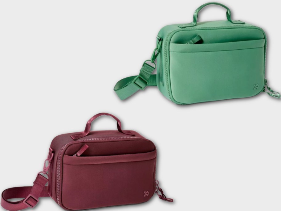 Stock images of two All in Motion Faux Neoprene Lunch Totes
