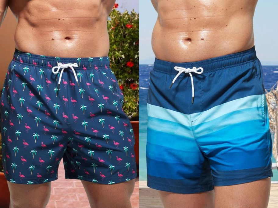 Two men wearing Arcweg Swim Trunks