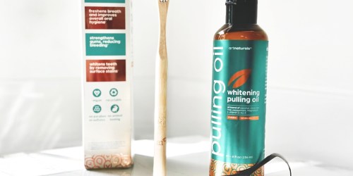 Artnaturals Oil Pulling Kit Just $4.79 Shipped w/ Amazon Prime (Includes Toothbrush & Tongue Scraper)
