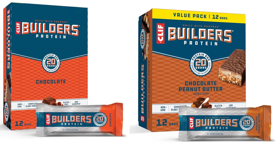 CLIF Builders 12-Pack in Chocolate and Chocolate Peanut Butter