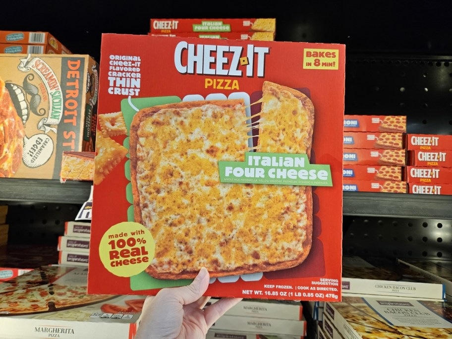 cheez-it italian four cheese frozen pizza at store