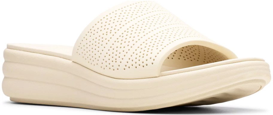 cream colored platform sandal