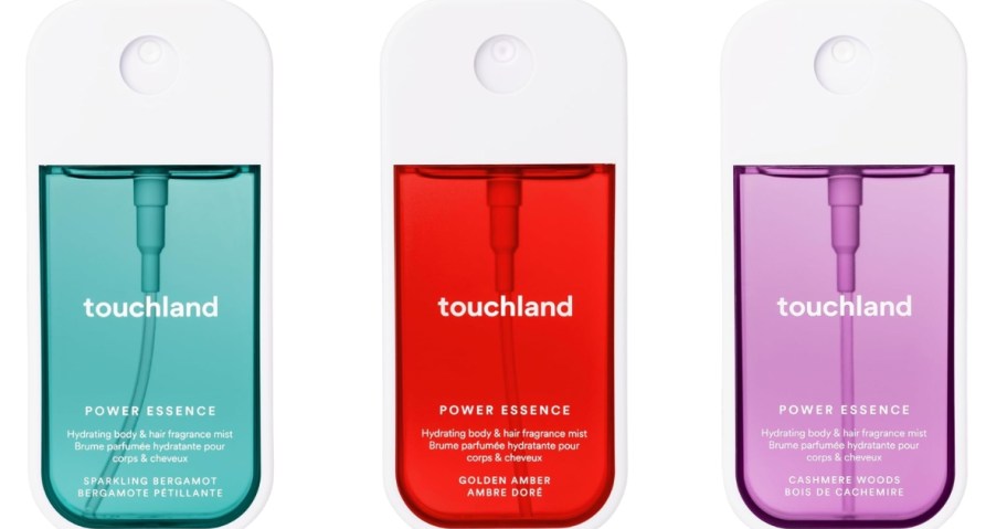 3 containers of Touchland hair and body mist