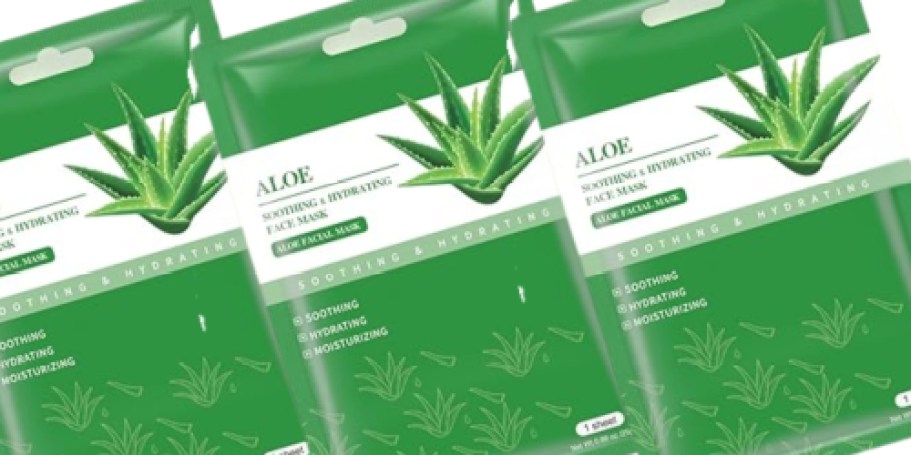 Aloe Vera Face Masks 10-Pack Only $4.49 Shipped on Amazon